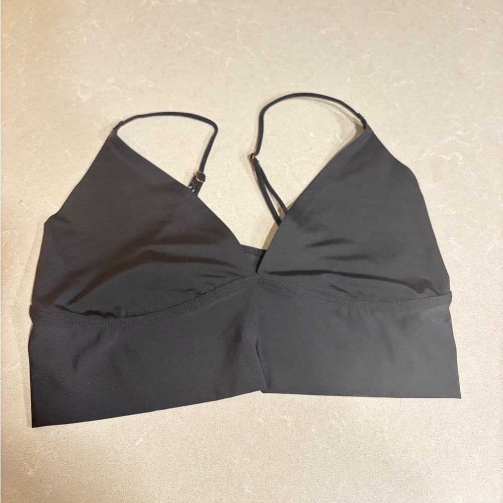 Urban Outfitters Black Slinky Silky Satin Bra Top